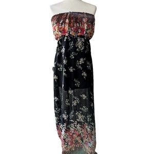 Strapless floral dress